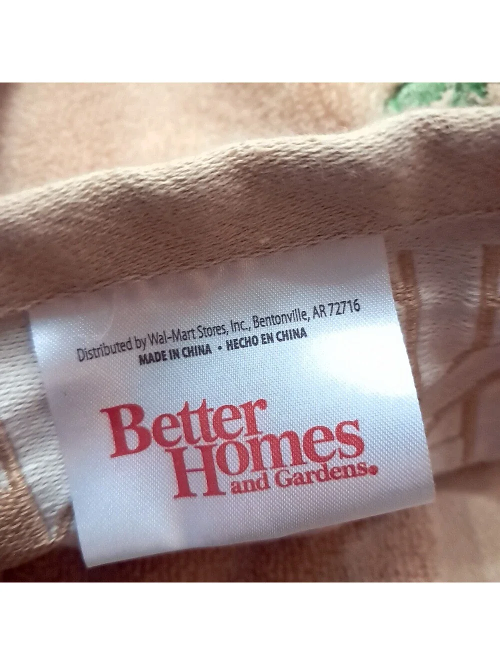 Better Homes & Gardens bath hand Towels Palm tree washcloth tan brown Embroidery